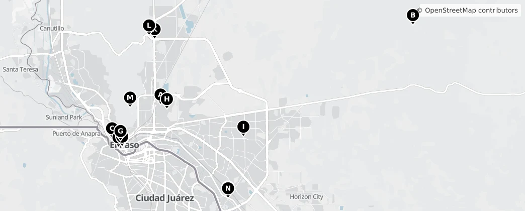 Map of El Paso County