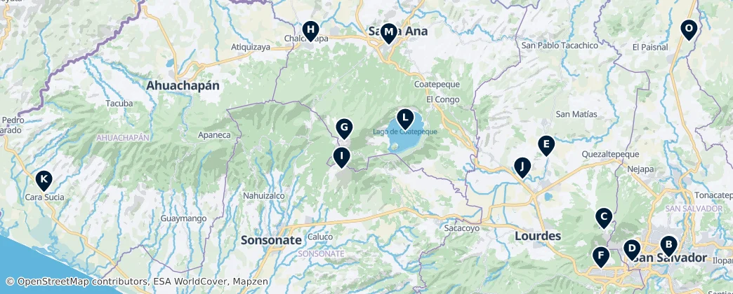 Map of El Salvador