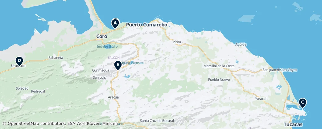 Map of Falcón