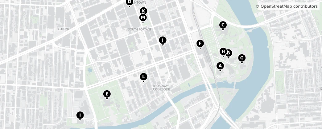Map of Fort Rouge–East Fort Garry