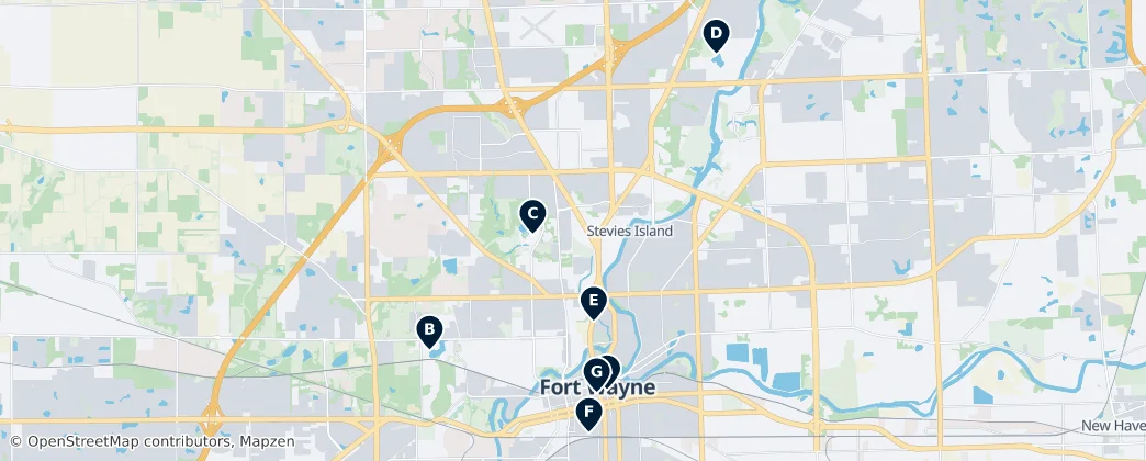 Map of Fort Wayne