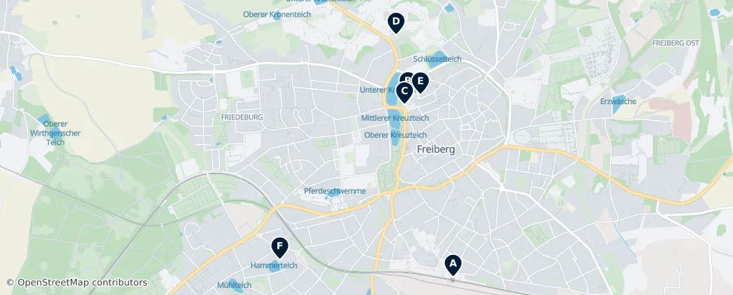 Map of Freiberg