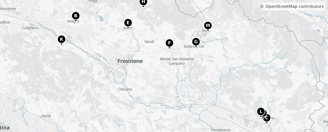 Map of Frosinone