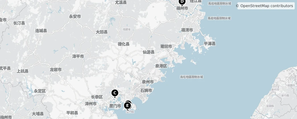 Map of Fujian