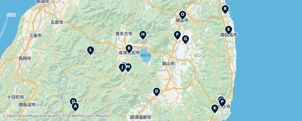 Map of Fukushima