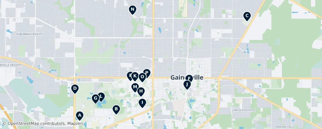 Map of Gainesville