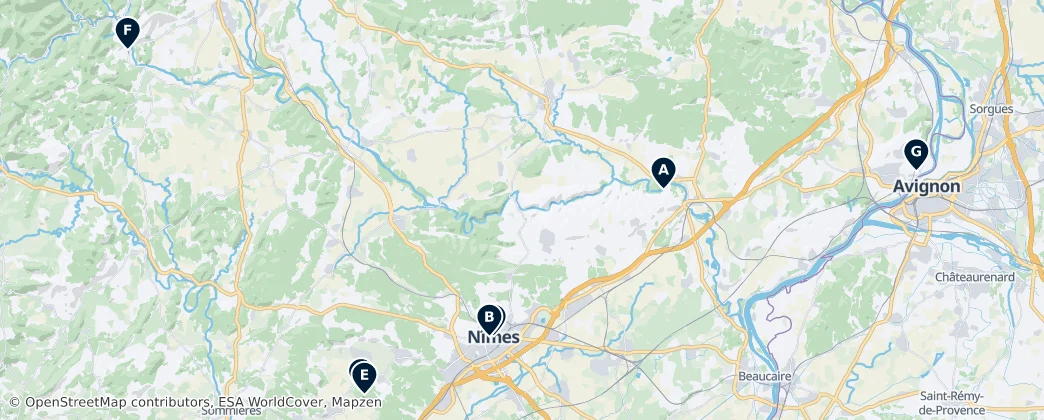 Map of Gard