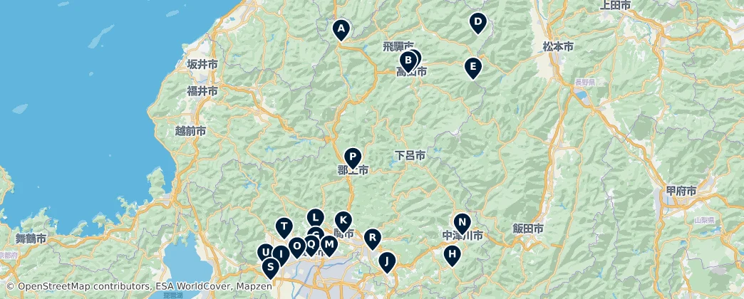 Map of Gifu
