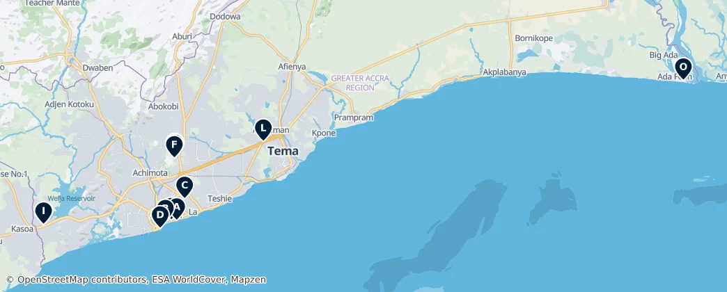 Map of Greater Accra
