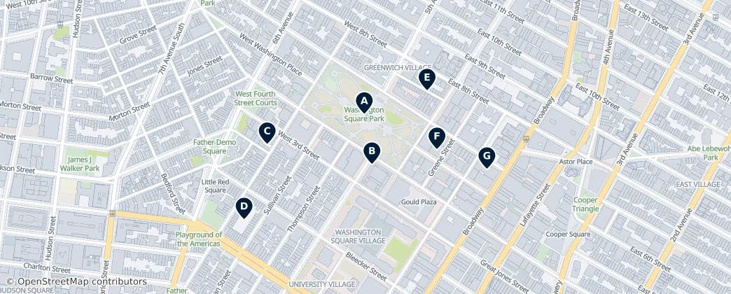 Map of Greenwich Village