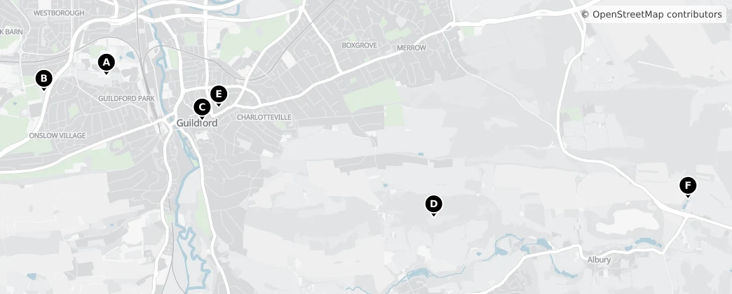 Map of Guildford