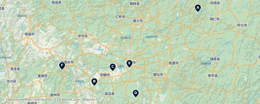 Map of Guizhou