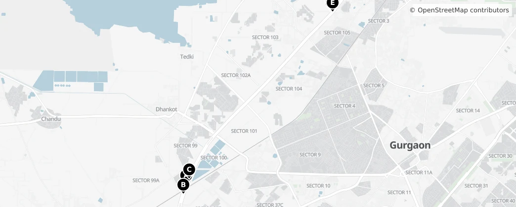 Map of Gurgaon