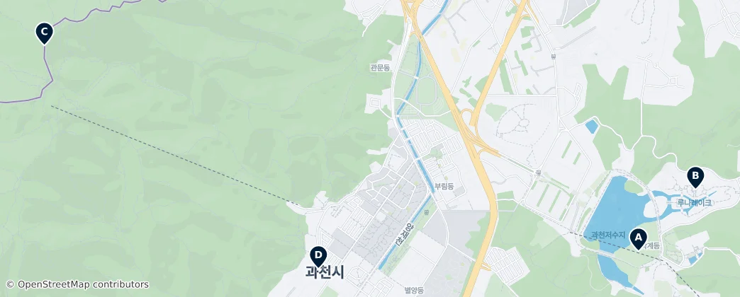 Map of Gwacheon