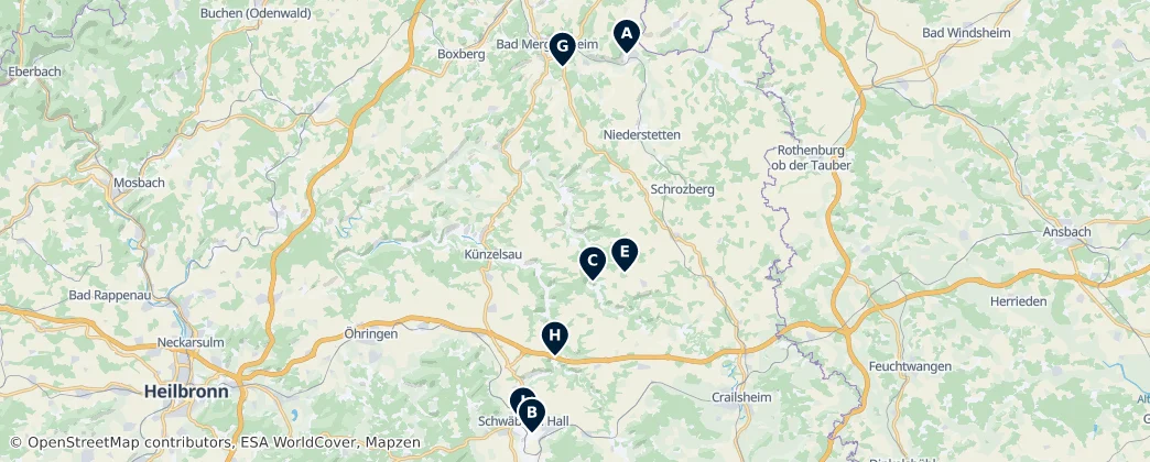 Map of Hohenlohe