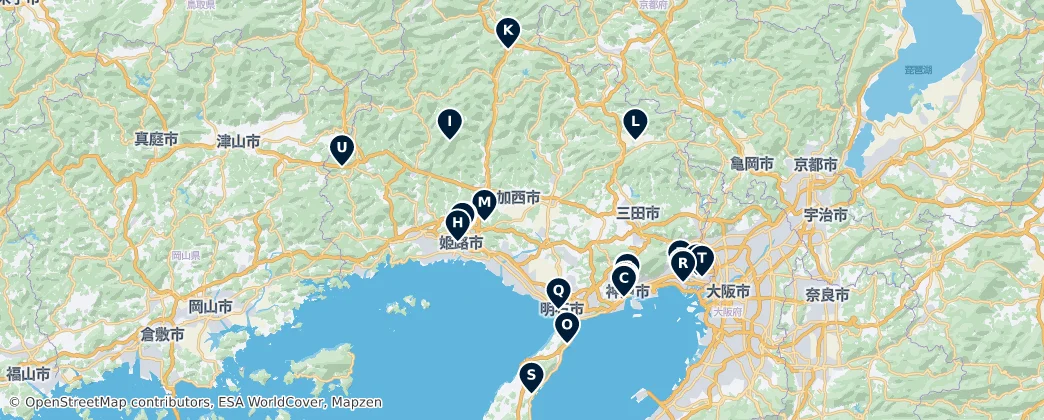 Map of Hyogo