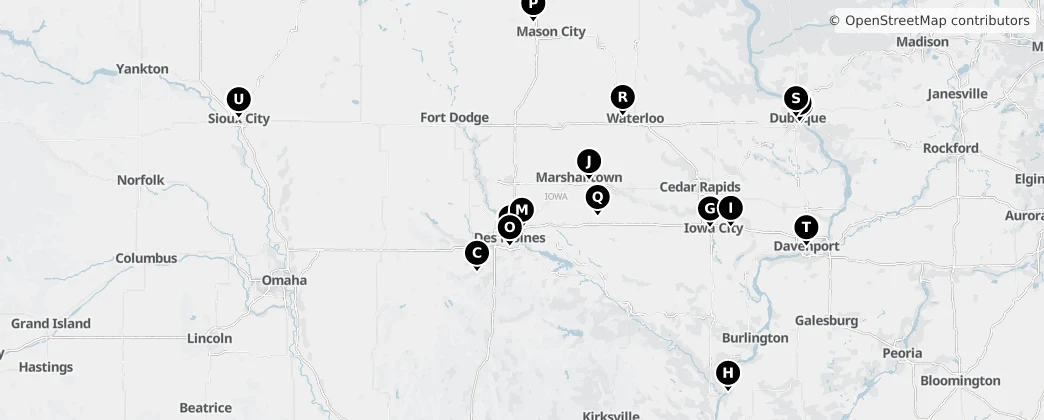 Map of Iowa