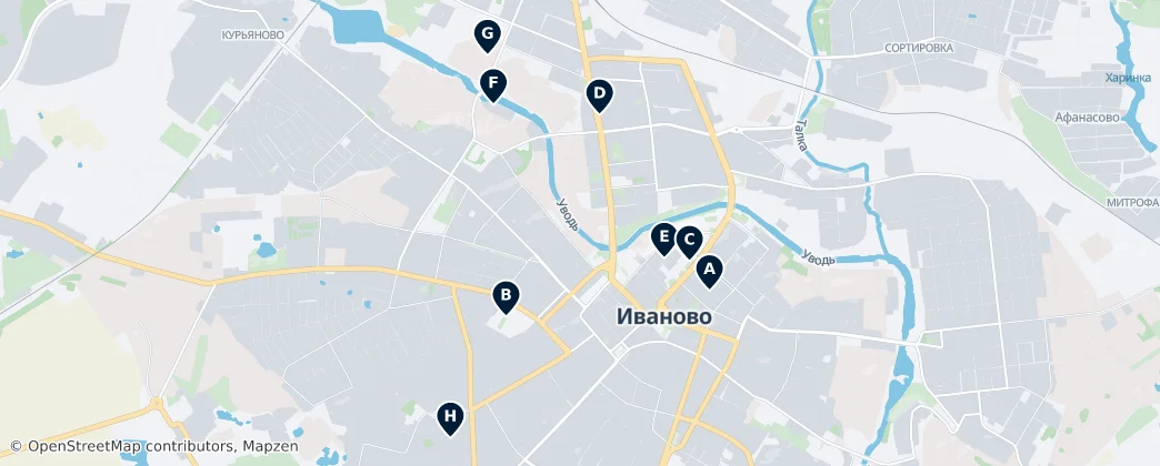 Map of Ivanovo