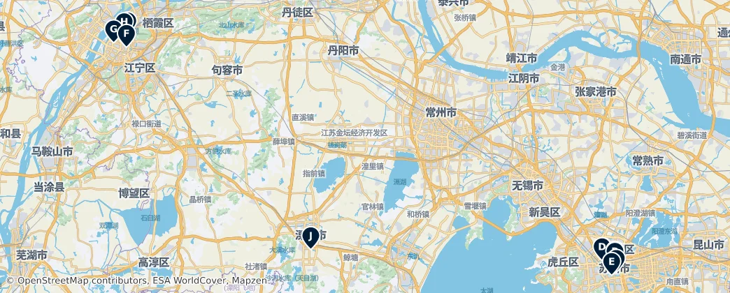 Map of Jiangsu