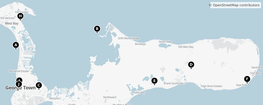 Map of Kaaimaneilanden