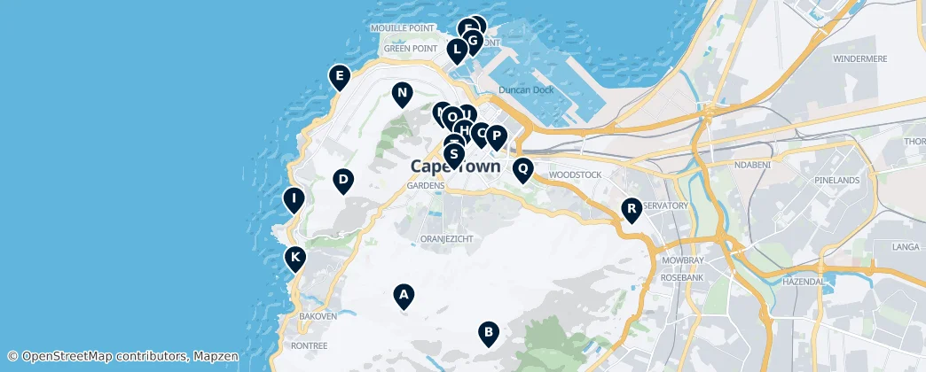 Map of Kaapstad