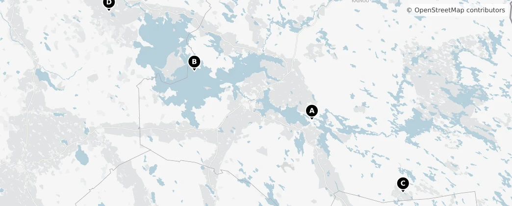 Map of Kainuu