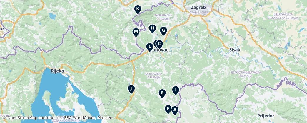 Map of Karlovac