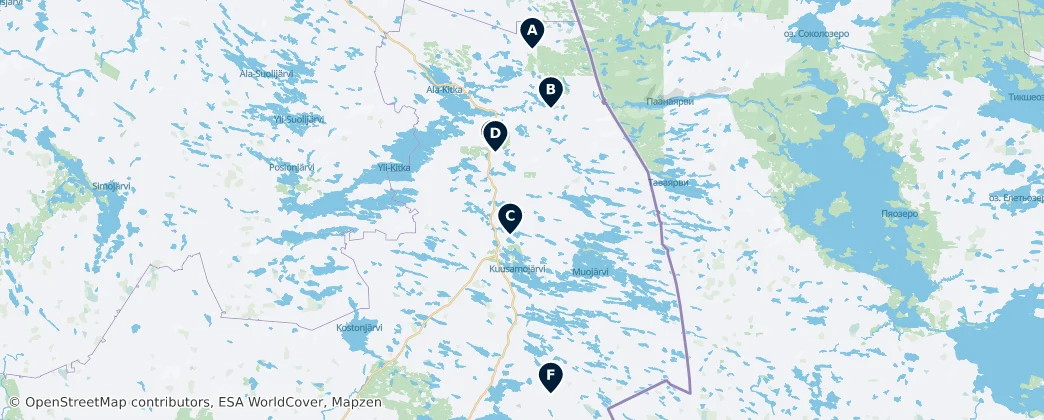 Map of Kuusamo
