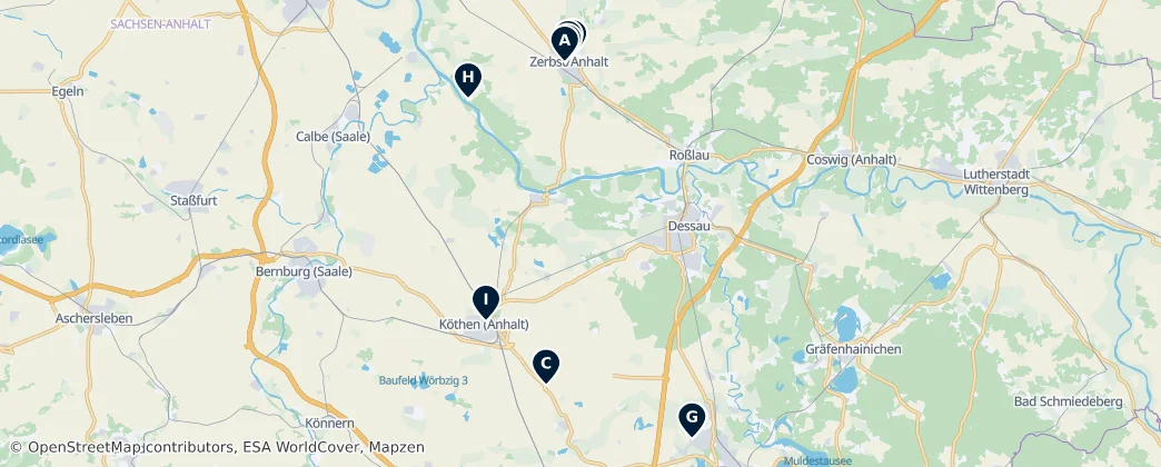 Map of Landkreis Anhalt-Bitterfeld