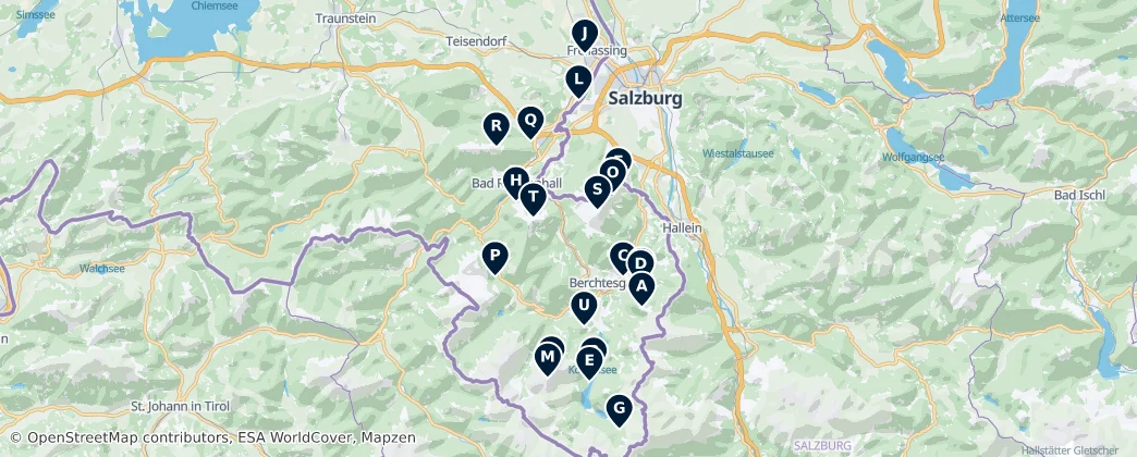 Map of Landkreis Berchtesgadener Land