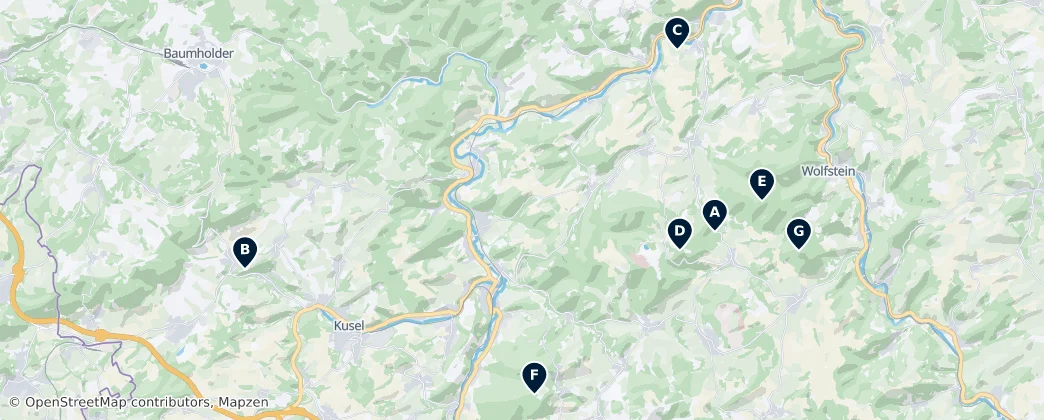 Map of Landkreis Kusel