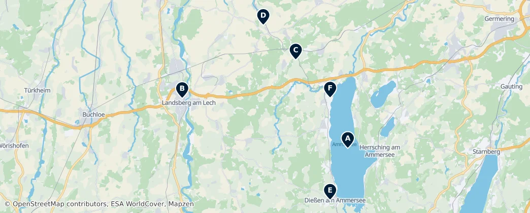 Map of Landkreis Landsberg am Lech