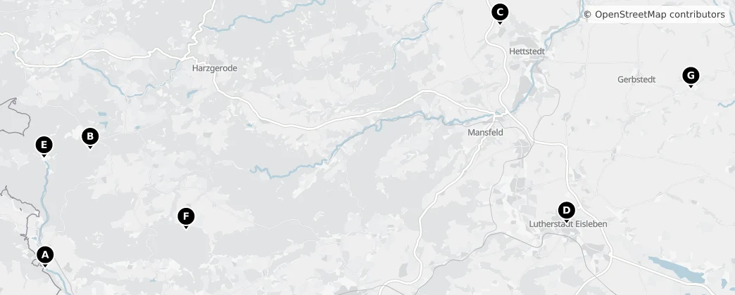 Map of Landkreis Mansfeld-Südharz