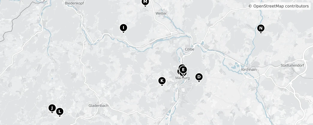 Map of Landkreis Marburg-Biedenkopf
