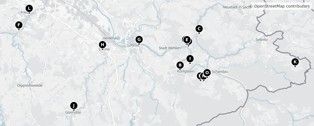 Map of Landkreis Sächsische Schweiz-Osterzgebirge