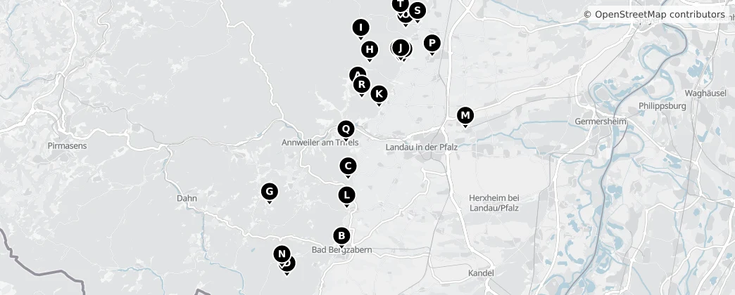 Map of Landkreis Südliche Weinstraße