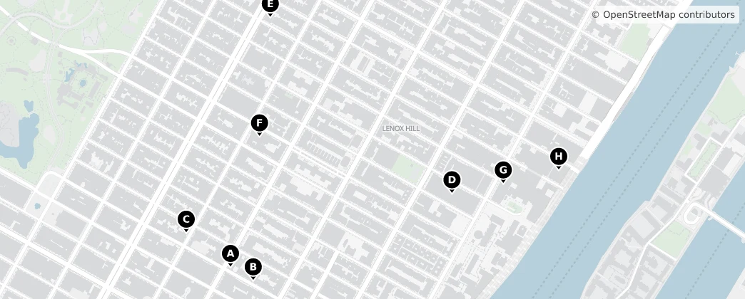 Map of Lenox Hill