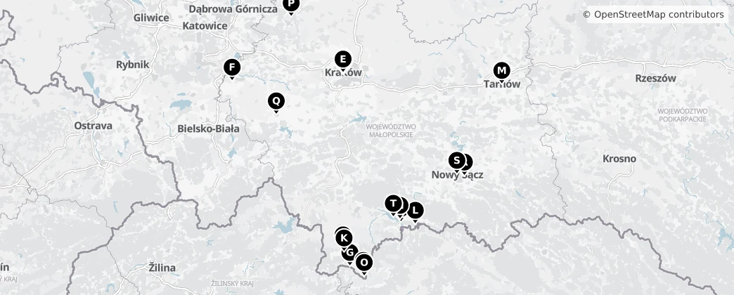Map of Woiwodschap Klein-Polen
