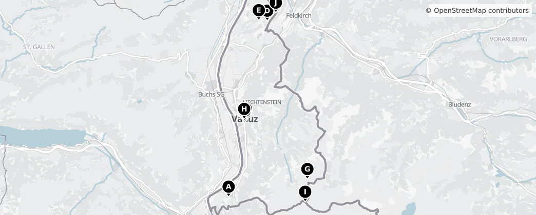 Map of Liechtenstein