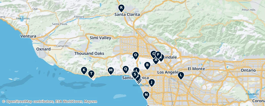 Map of Los Angeles County
