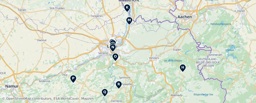 Map of Liège (Communauté française)
