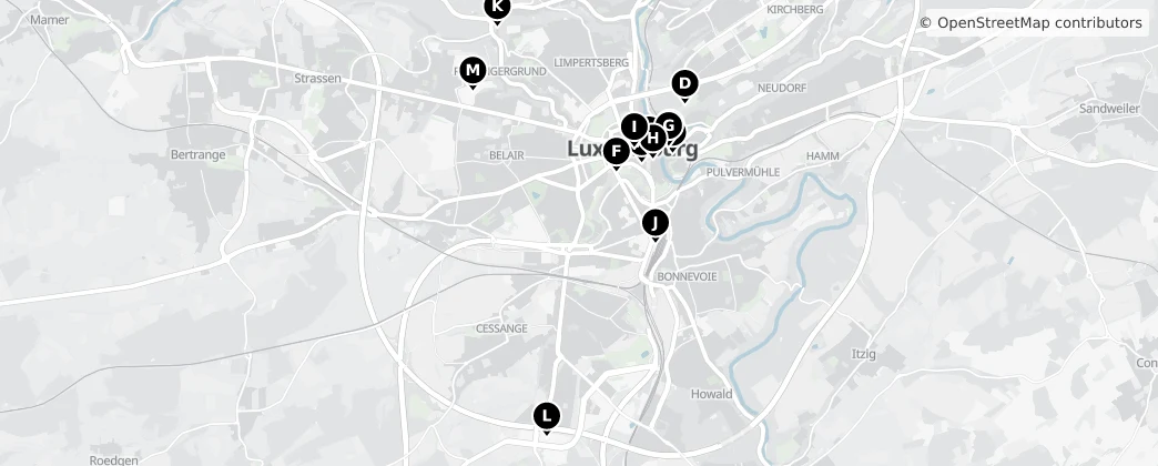 Map of Luxemburg