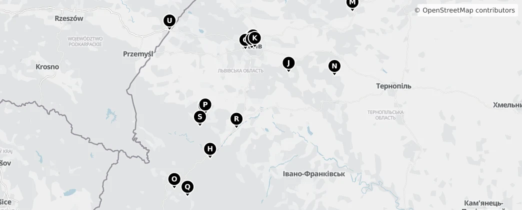 Map of Oblast Lviv