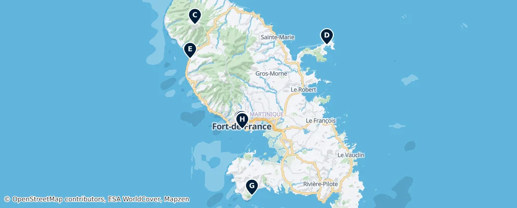 Map of Martinique