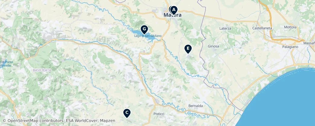 Map of Matera