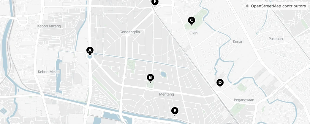Map of Menteng