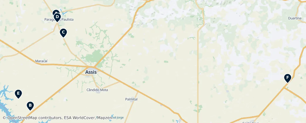 Map of List of microregions of São Paulo