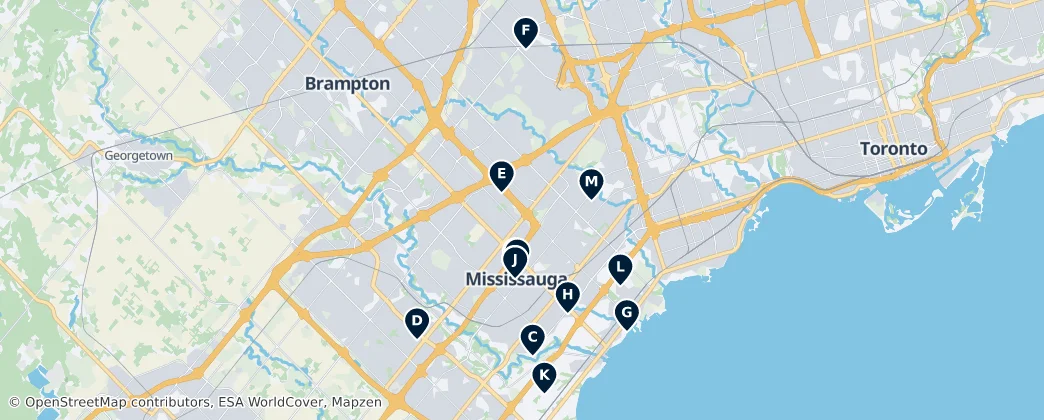 Map of Mississauga