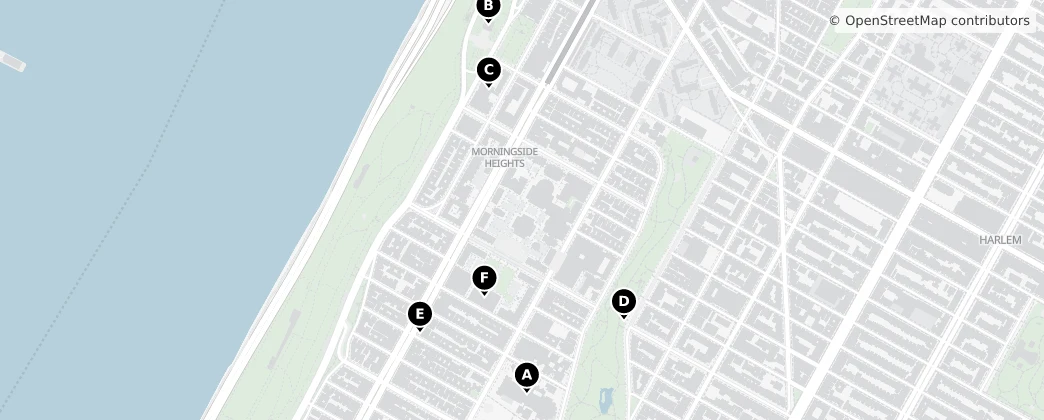 Map of Morningside Heights