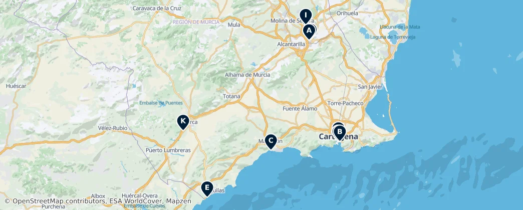 Map of Murcia